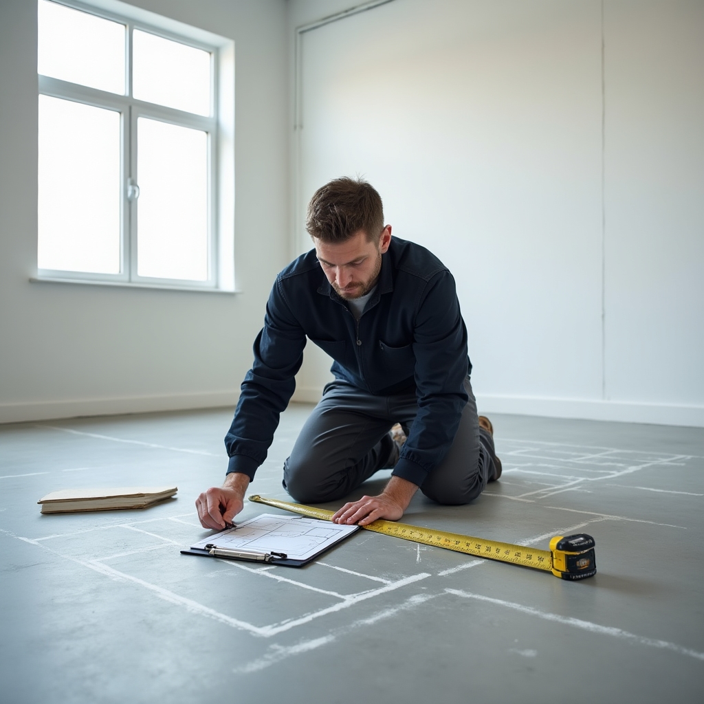 Измерение площади помещения и составление схемы укладки тёплого пола