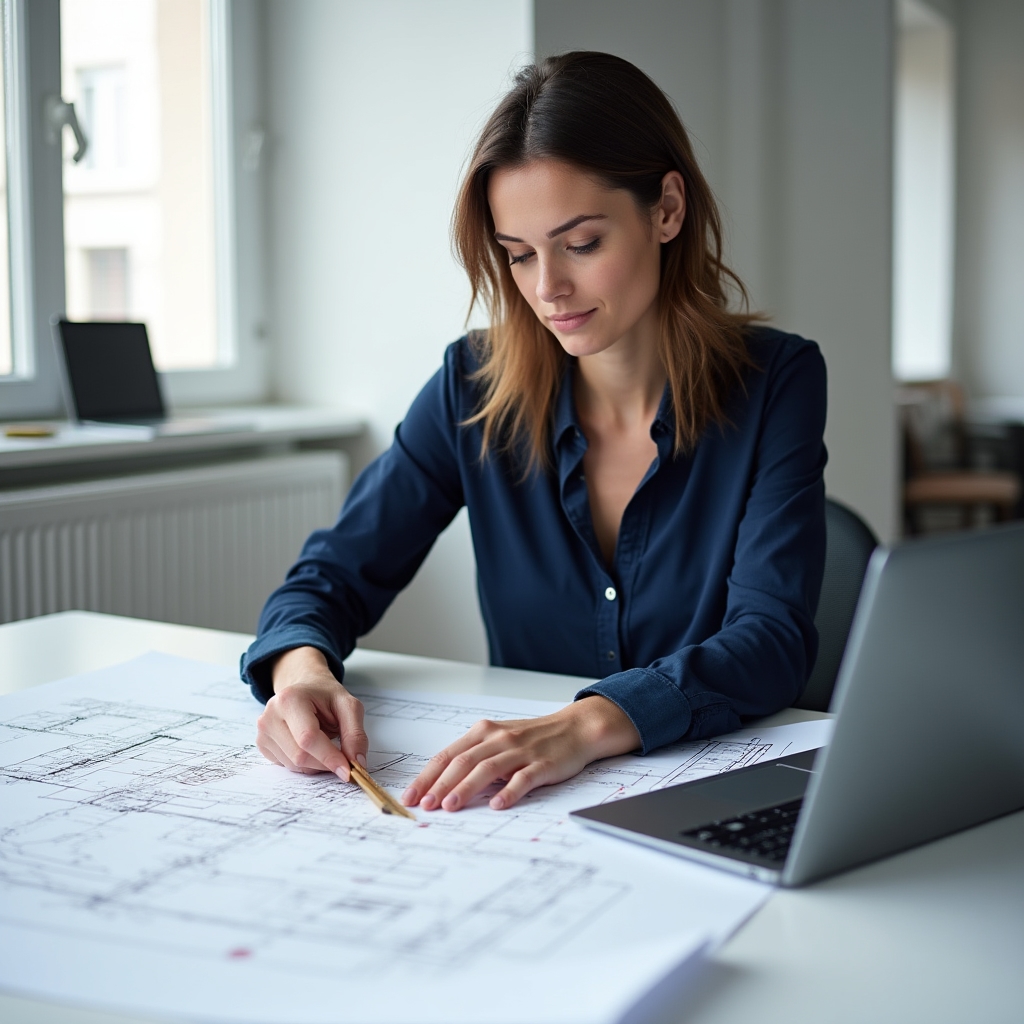 Специалист рассчитывает мощность тёплого пола для помещения